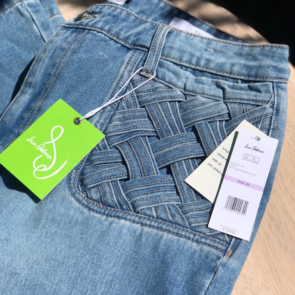 👯‍♀️ ✨HP✨ 🆕 HIGH WAIST FLARE Denim Jeans by Sam Edelman Size 32